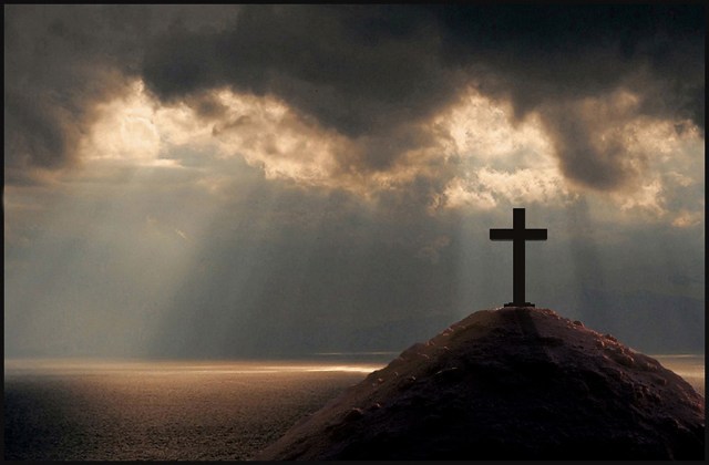 Lighten Darkness Light Clouds Sky Cross Dark Nature Wallpaper Ios 7